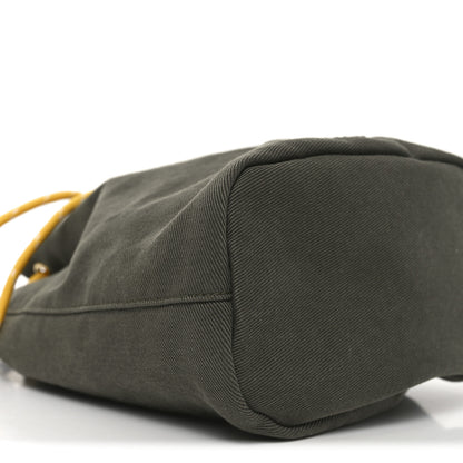 Miu Miu Canvas Gabardine Bucket Bag Oliva Giallo 8 of 9