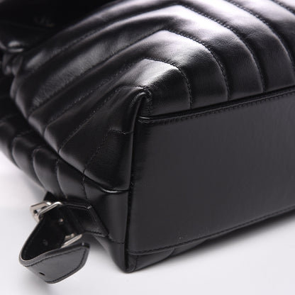 Saint Laurent Calfskin Y Quilted Monogram Small Loulou Backpack Black 9 of 10