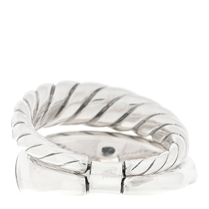 David Yurman Sterling Silver 17mm Pure Form Two Row Ring 54 7 3 of 4
