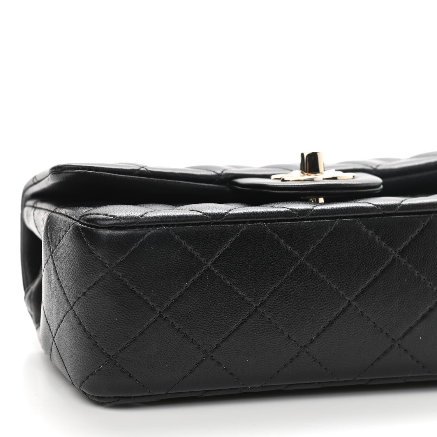 Chanel Lambskin Quilted Mini Rectangular Flap Black 8 of 10