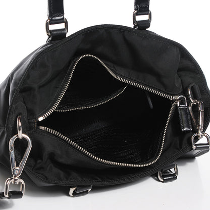Prada Tessuto Nylon Vitello Shoulder Bag Nero Black 5 of 9