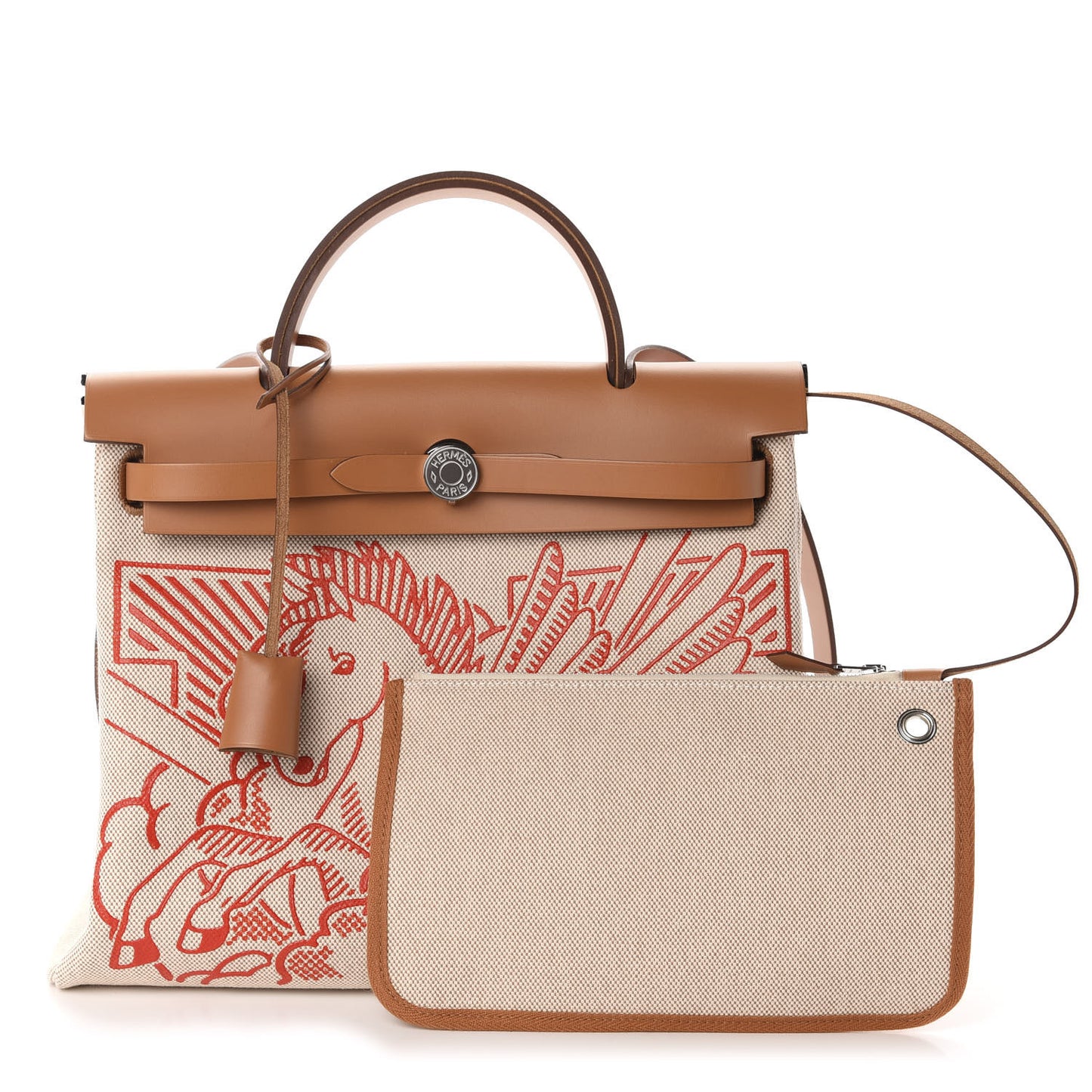 Vache Hunter Toile Pegase Pop Herbag Zip Retourne 31 PM Capucine Ecru