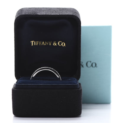 Tiffany Platinum Diamond 2mm Legacy Band Ring 50 5.25 5 of 5
