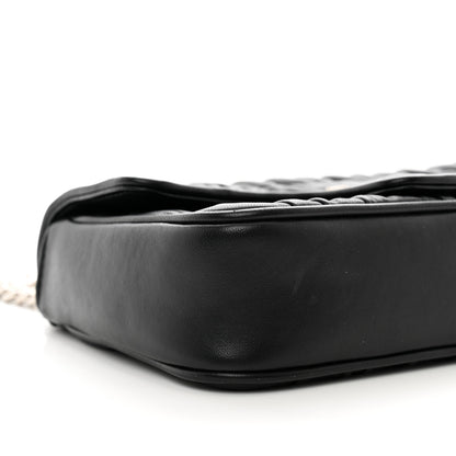 Prada Nappa Gaufre Small Chain Flap Shoulder Bag Black 7 of 9