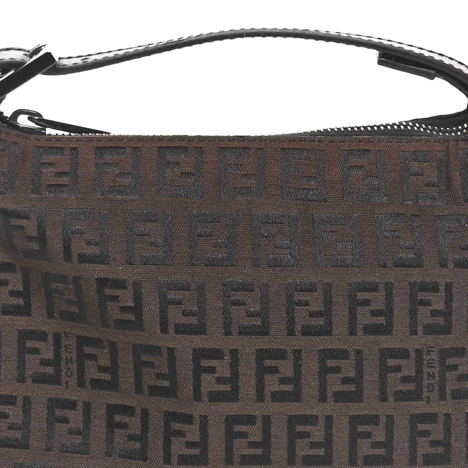 Fendi Zucchino Vitello Mini Pochette Moro Black 8 of 10