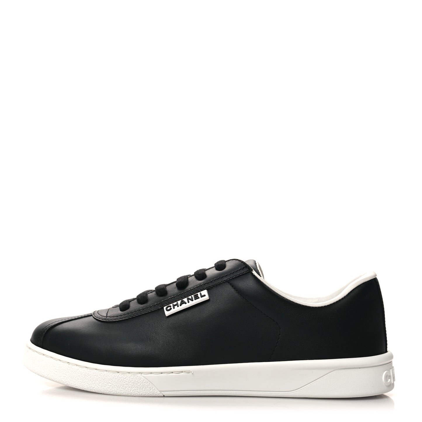 Calfskin CC Womens Sneakers 40 Black