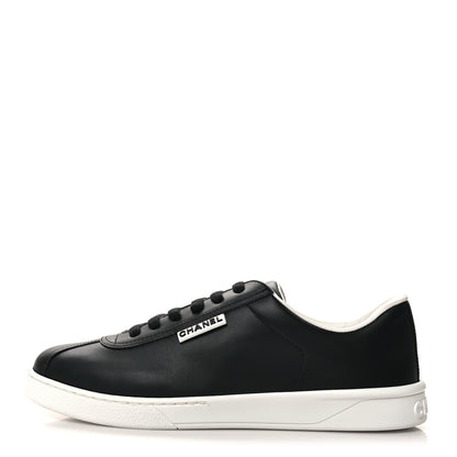 Chanel Calfskin CC Womens Sneakers 40 Black 1 of 8