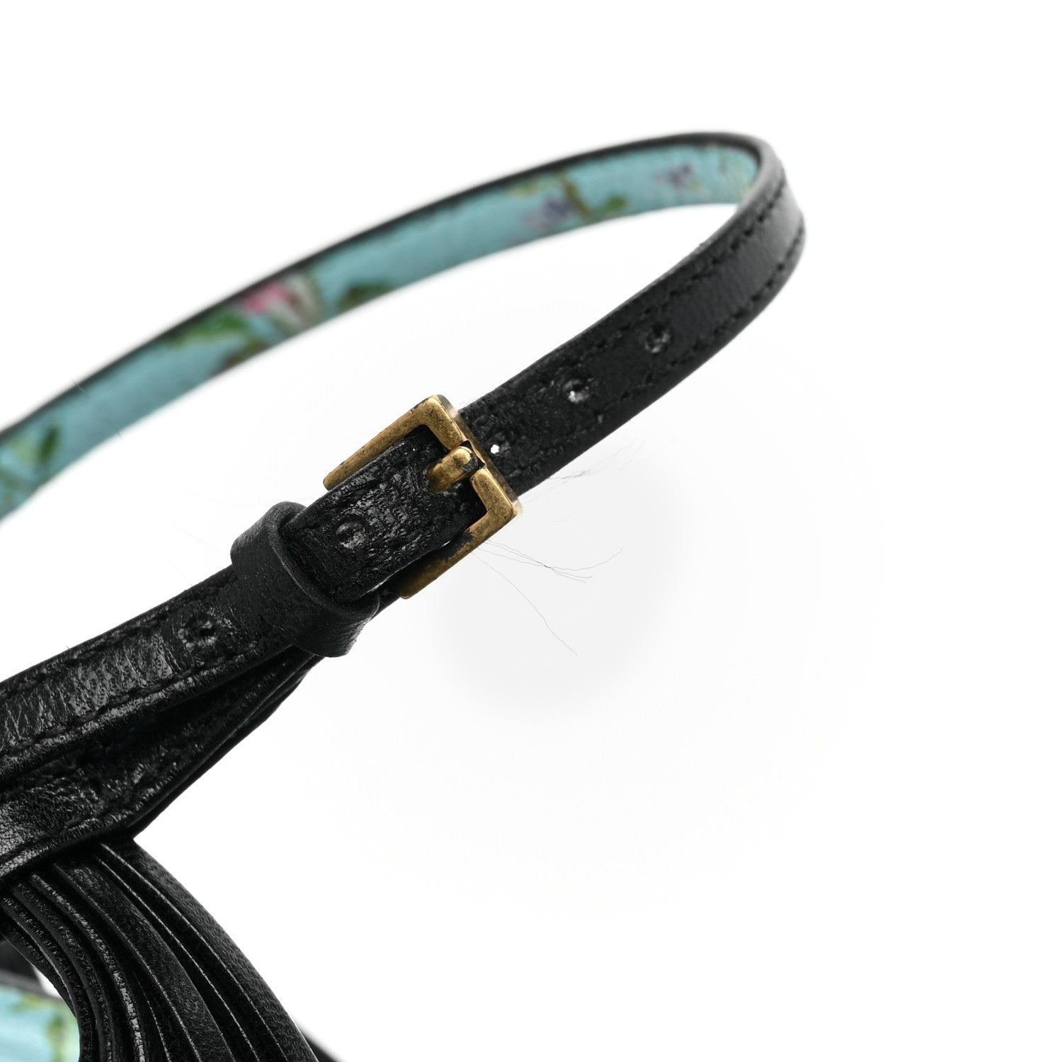 Gucci Malaga Kid Pearl Knot Platform Sandals 39.5 Black 8 of 9