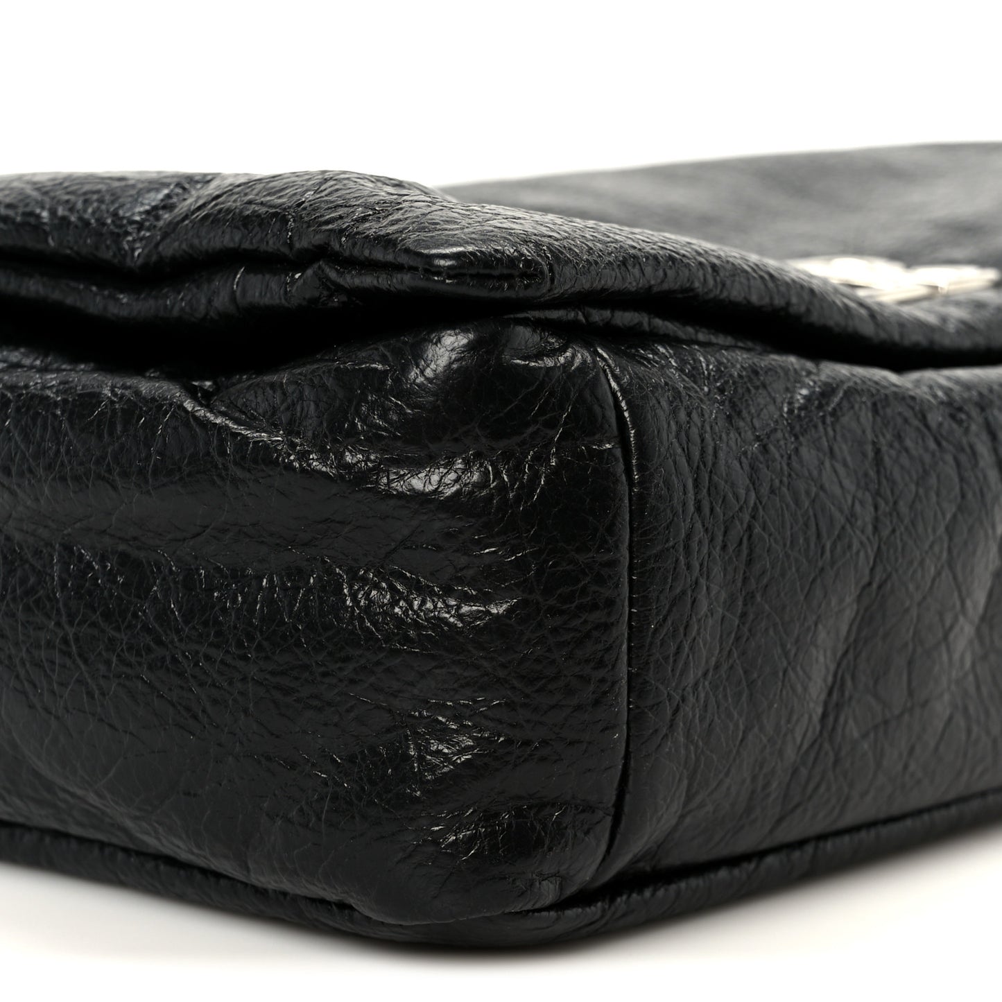 Arena Calfskin Small Monaco Flap Bag Black