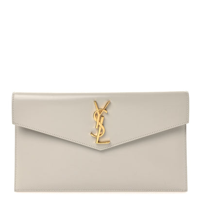 Saint Laurent Smooth Shiny Calfskin Uptown Pouch Crema Soft 1 of 6