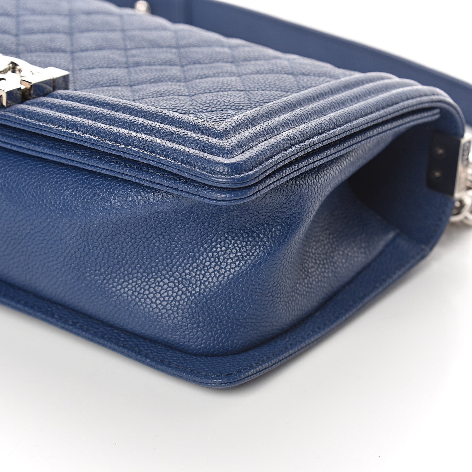 Chanel Caviar Quilted Medium Boy Flap Dark Blue 9 of 9