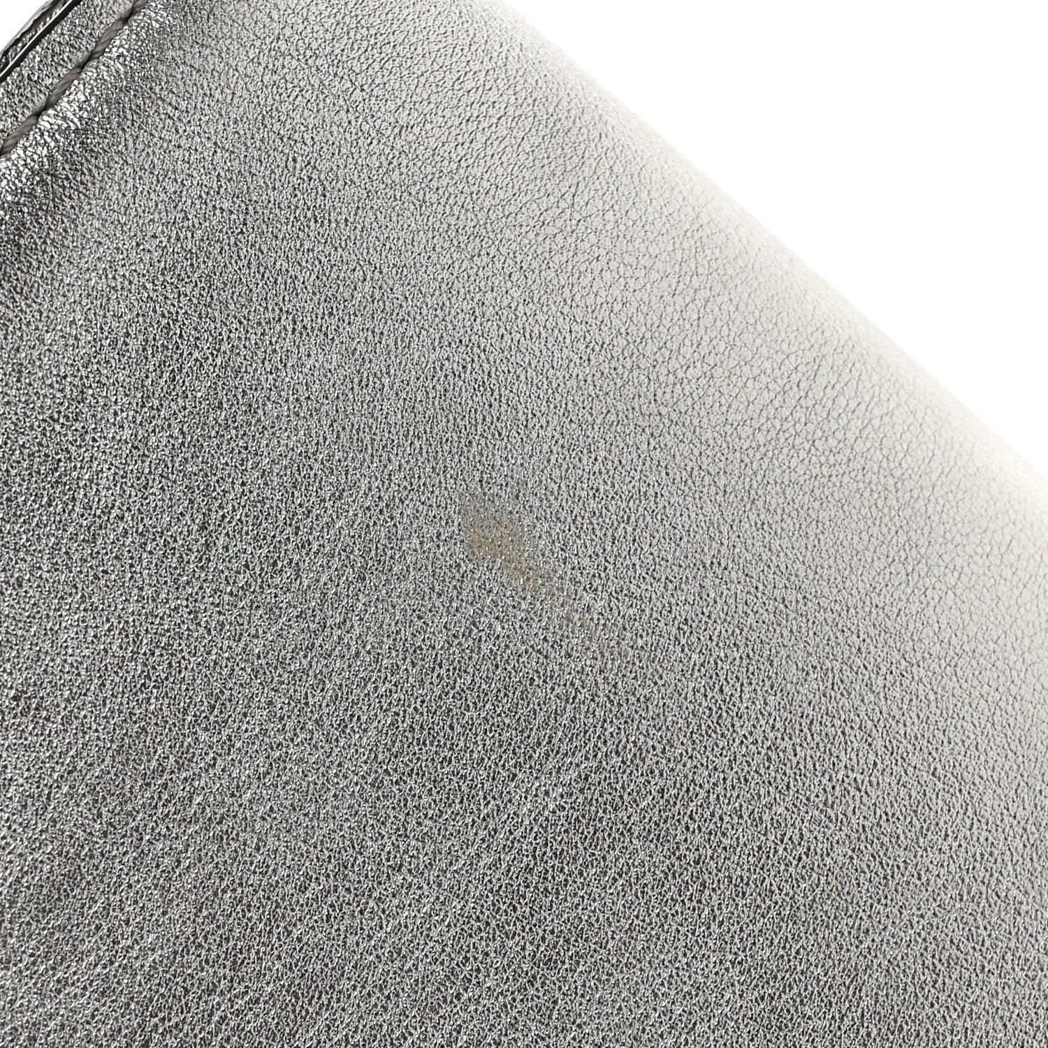Louis Vuitton Metallic Calfskin Louise EW Lock Clutch Silver 8 of 9
