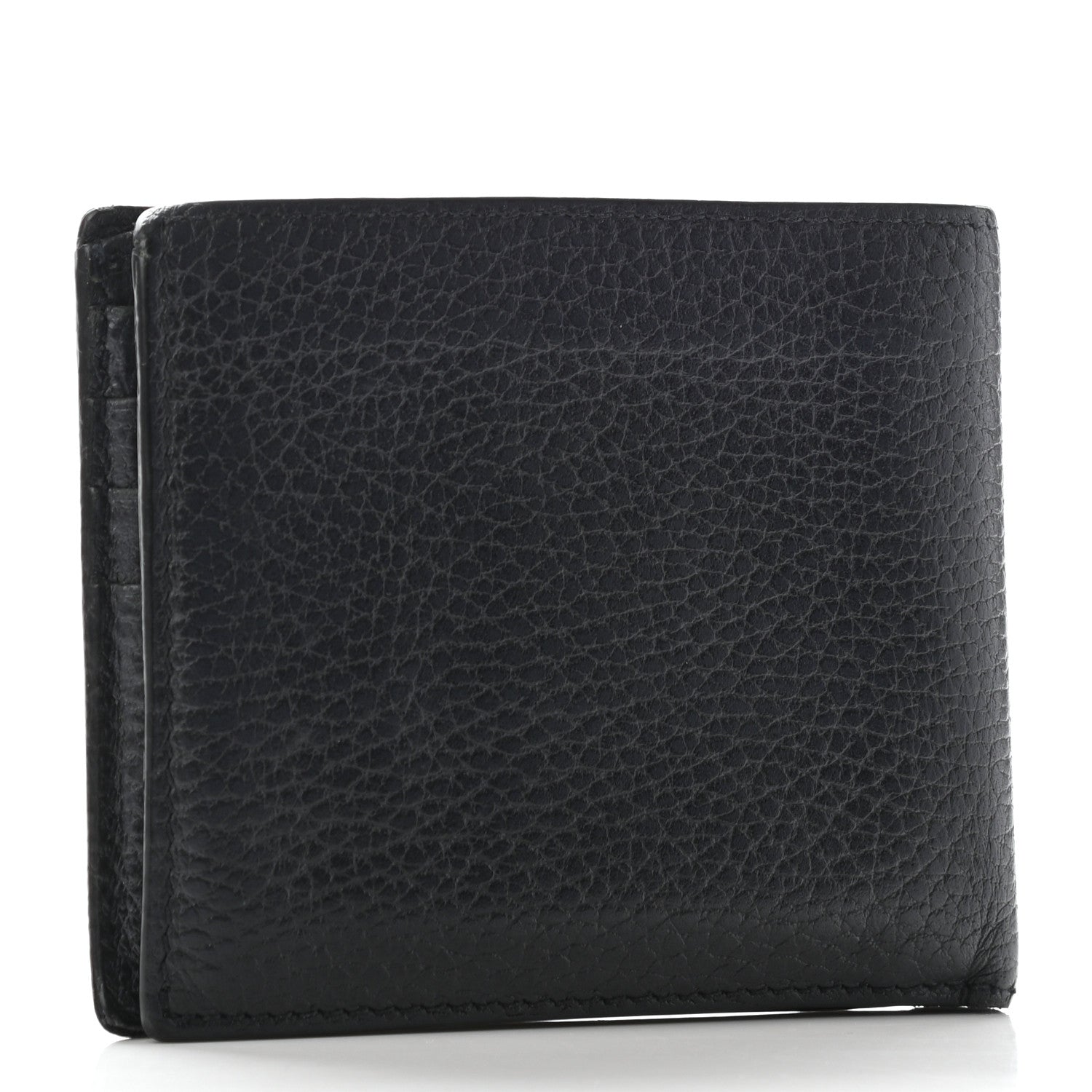 Gucci Pebbled Calfskin Bi-Fold Wallet Black 3 of 7