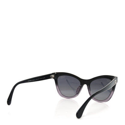 Chanel Polarized Acetate CC Cat Eye Summer Sunglasses 5350 Black 4 of 7