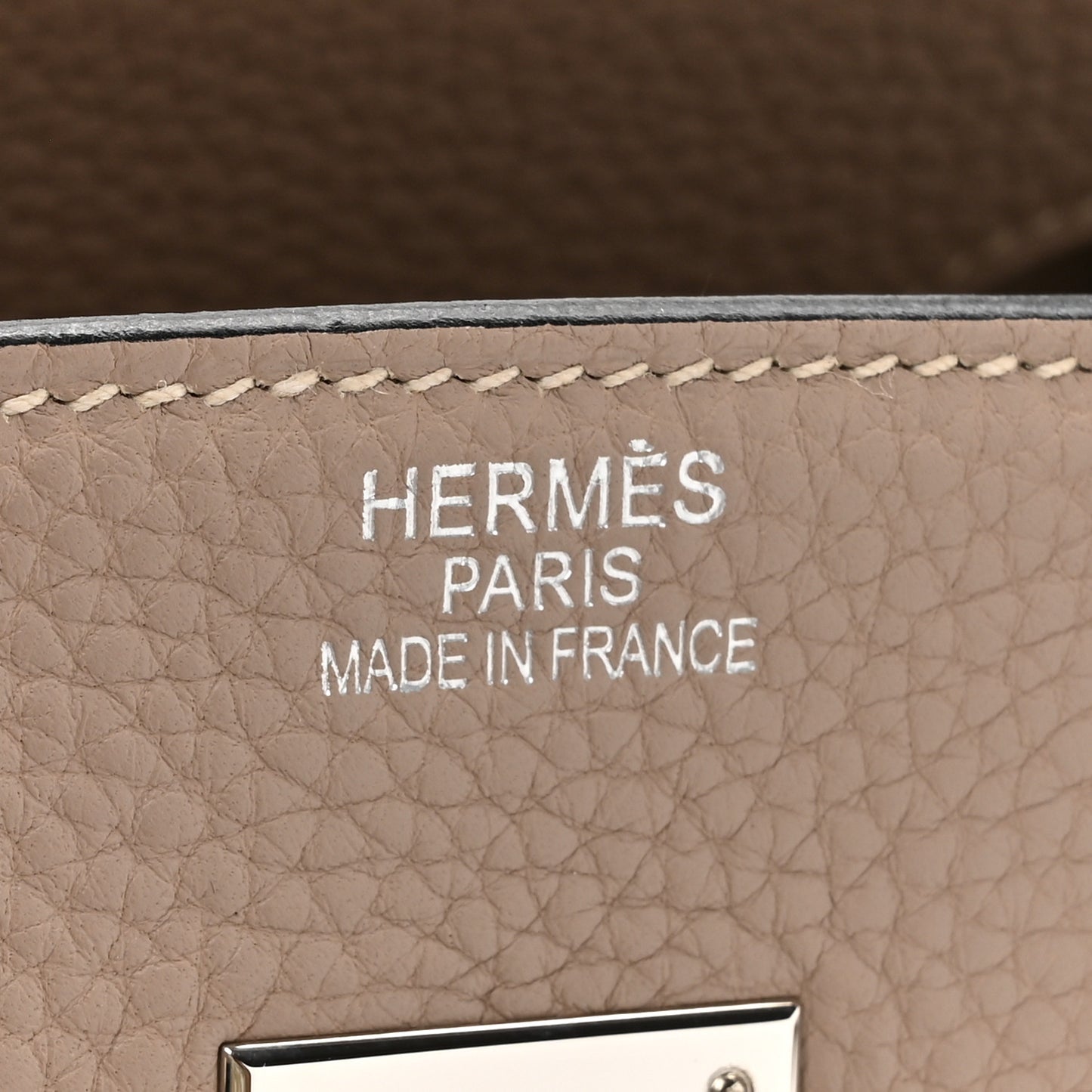 Taurillon Clemence Birkin 35 Gris Tourterelle
