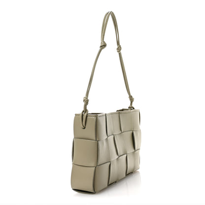 Bottega Veneta Calfskin Maxi Intrecciato Cassette Pouch On Strap Travertine 3 of 11