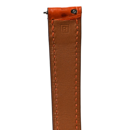 Hermes Shiny Alligator Single Tour Watch Strap Orange 5 of 6