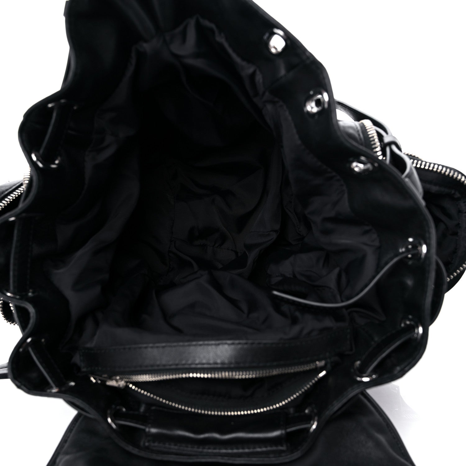 Alexander Wang Lambskin Marti Backpack Bag Washed Black Rhodium Hardware 5 of 15