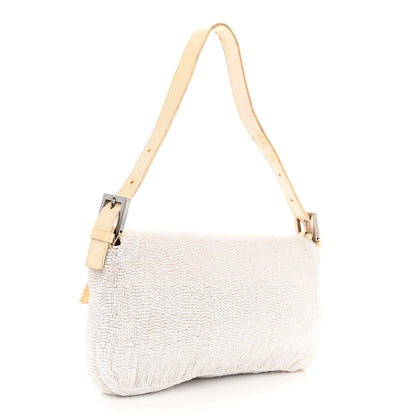 Fendi Beaded Baguette White 3 of 14