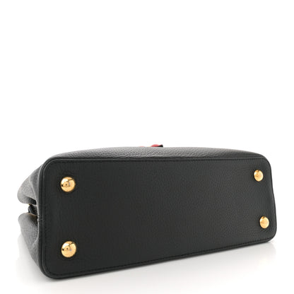 Louis Vuitton Taurillon Mechanical Flowers Smile Capucines PM Black 4 of 12