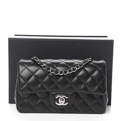 Chanel Lambskin Quilted Mini Rectangular Flap Black 12 of 12