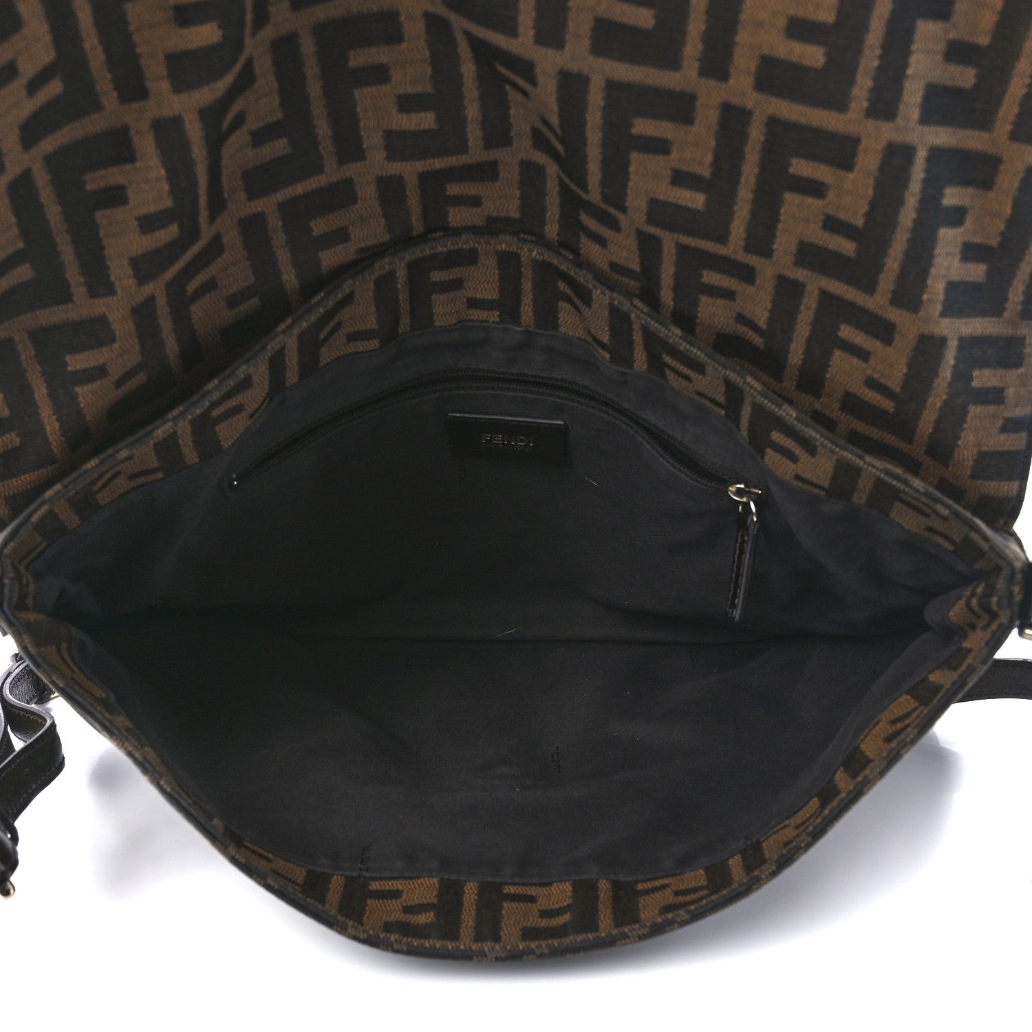 Fendi Zucca Patent Large Mia Shoulder Flap Tobacco 5 of 11
