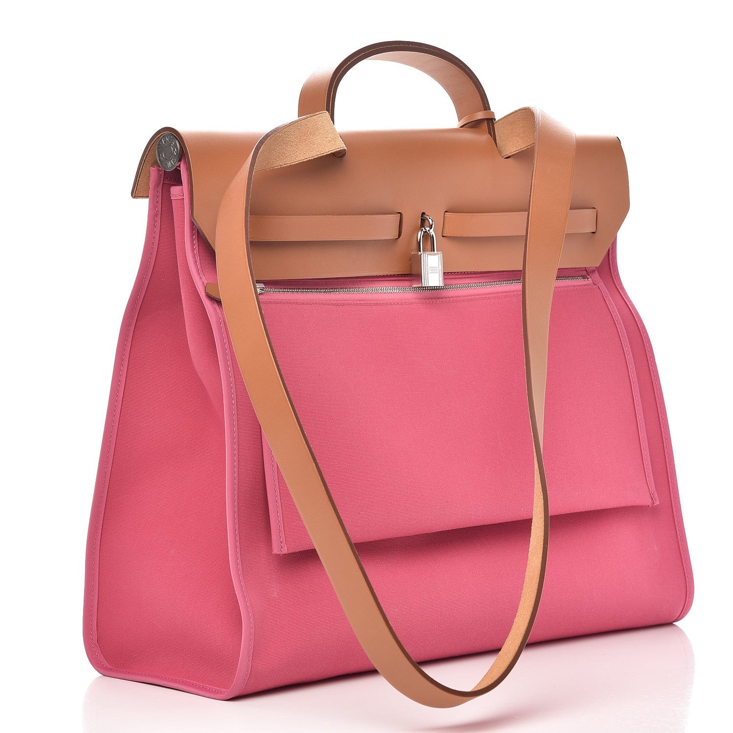 Hermes Toile Vache Hunter Herbag Zip 39 MM Rose Lipstick 4 of 13