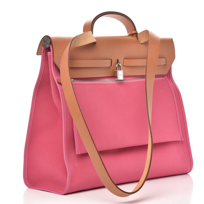 Hermes Toile Vache Hunter Herbag Zip 39 MM Rose Lipstick 4 of 13
