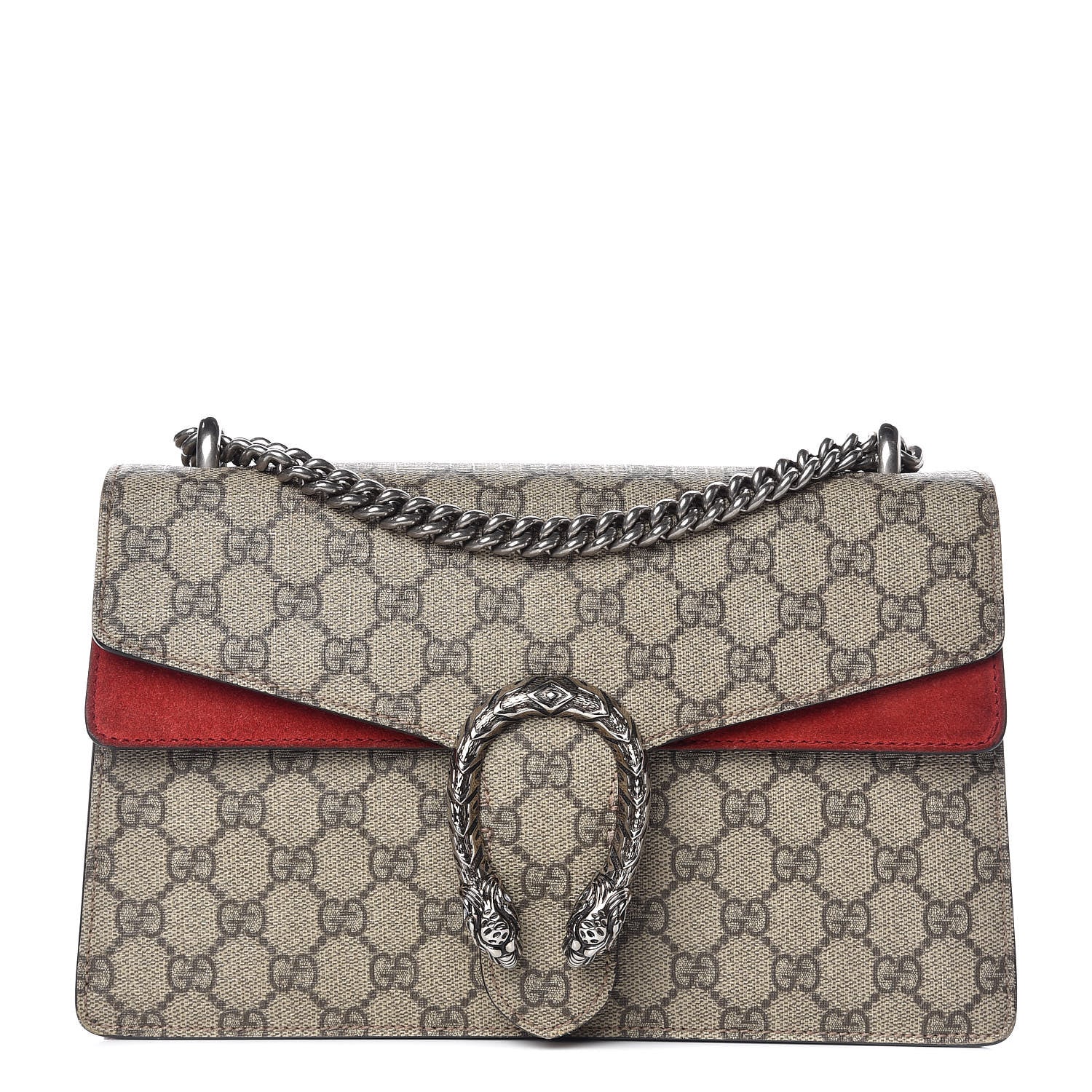 Gucci GG Supreme Monogram Small Dionysus Shoulder Bag Red 1 of 10