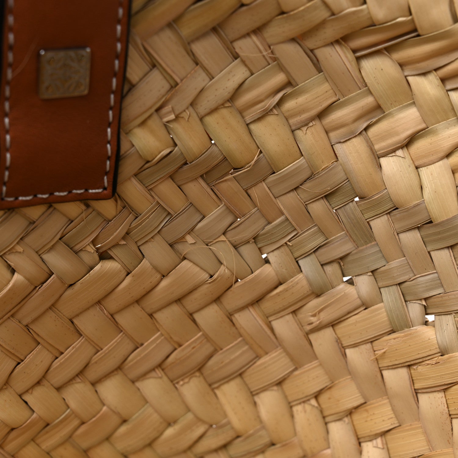 Loewe Raffia Small Basket Tote Bag Natural Tan 9 of 10