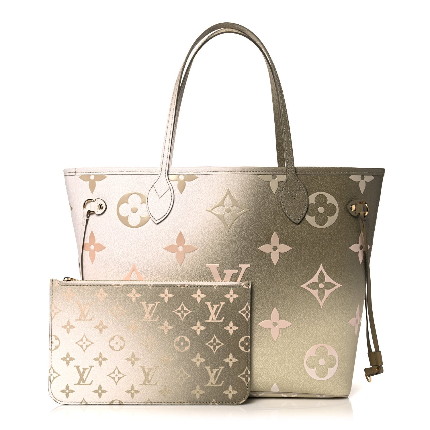 Louis Vuitton Monogram Giant Spring In The City Neverfull MM Sunset Kaki 1 of 8