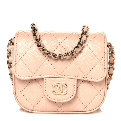 Chanel Caviar Quilted Mini Clutch With Chain Light Beige 1 of 14