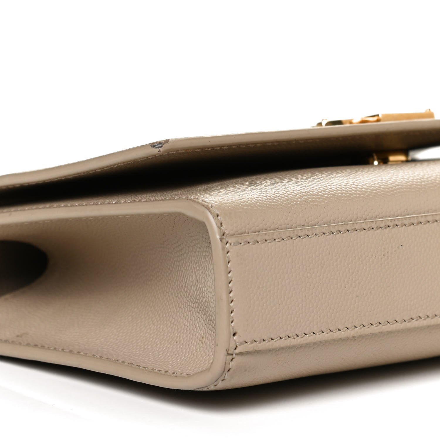 Saint Laurent Grain De Poudre Small Monogram Kate Satchel Sea Salt 10 of 13
