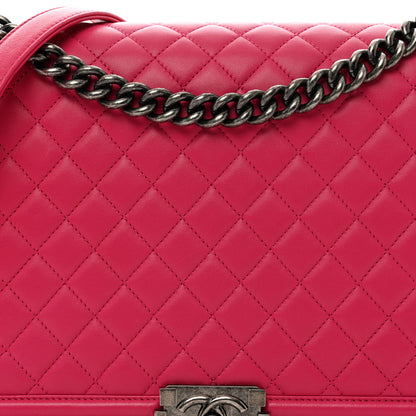 Chanel Lambskin Quilted Large Boy Flap Pink 5 of 10