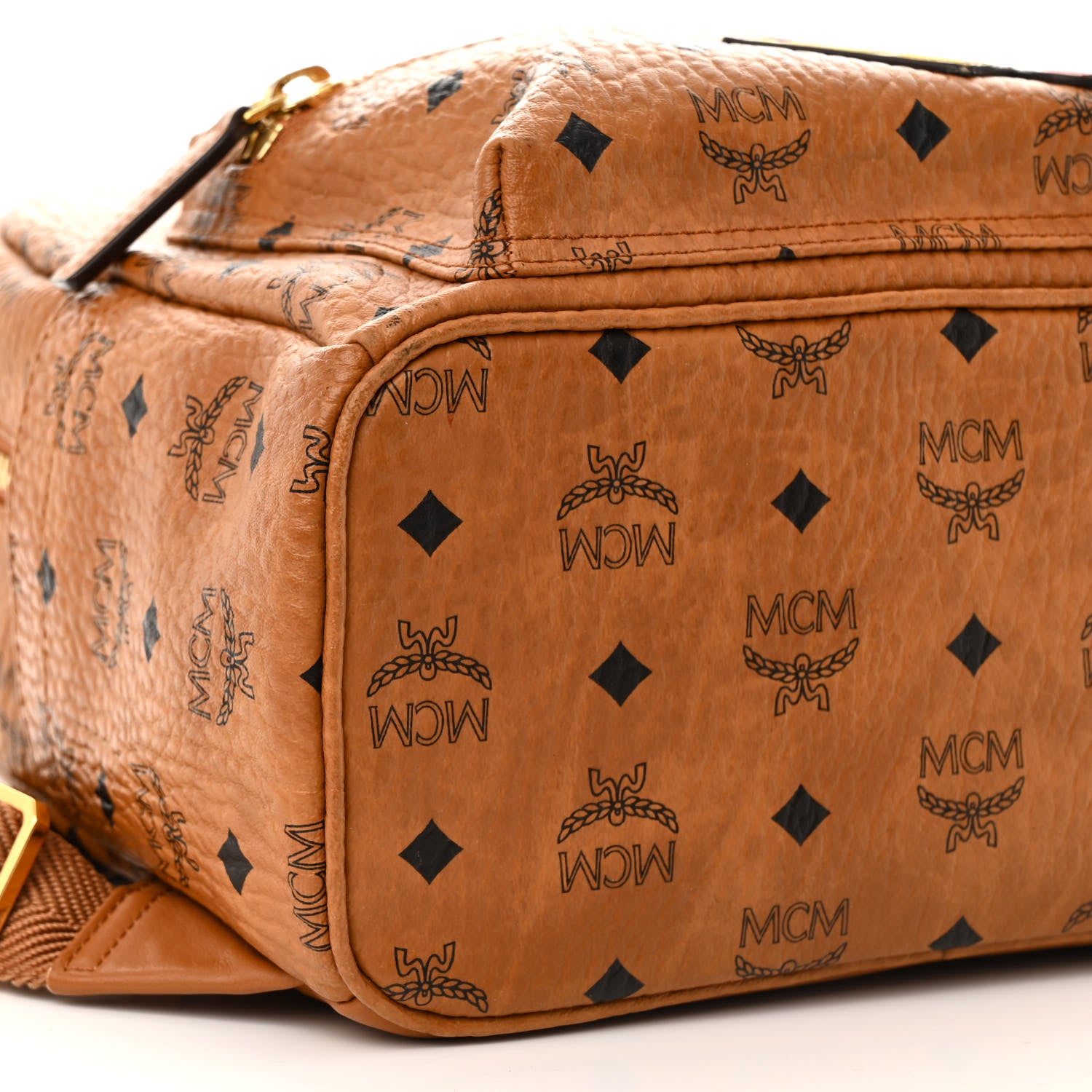 MCM Visetos Year Of The Mouse Small Stark Backpack Cognac 9 of 22