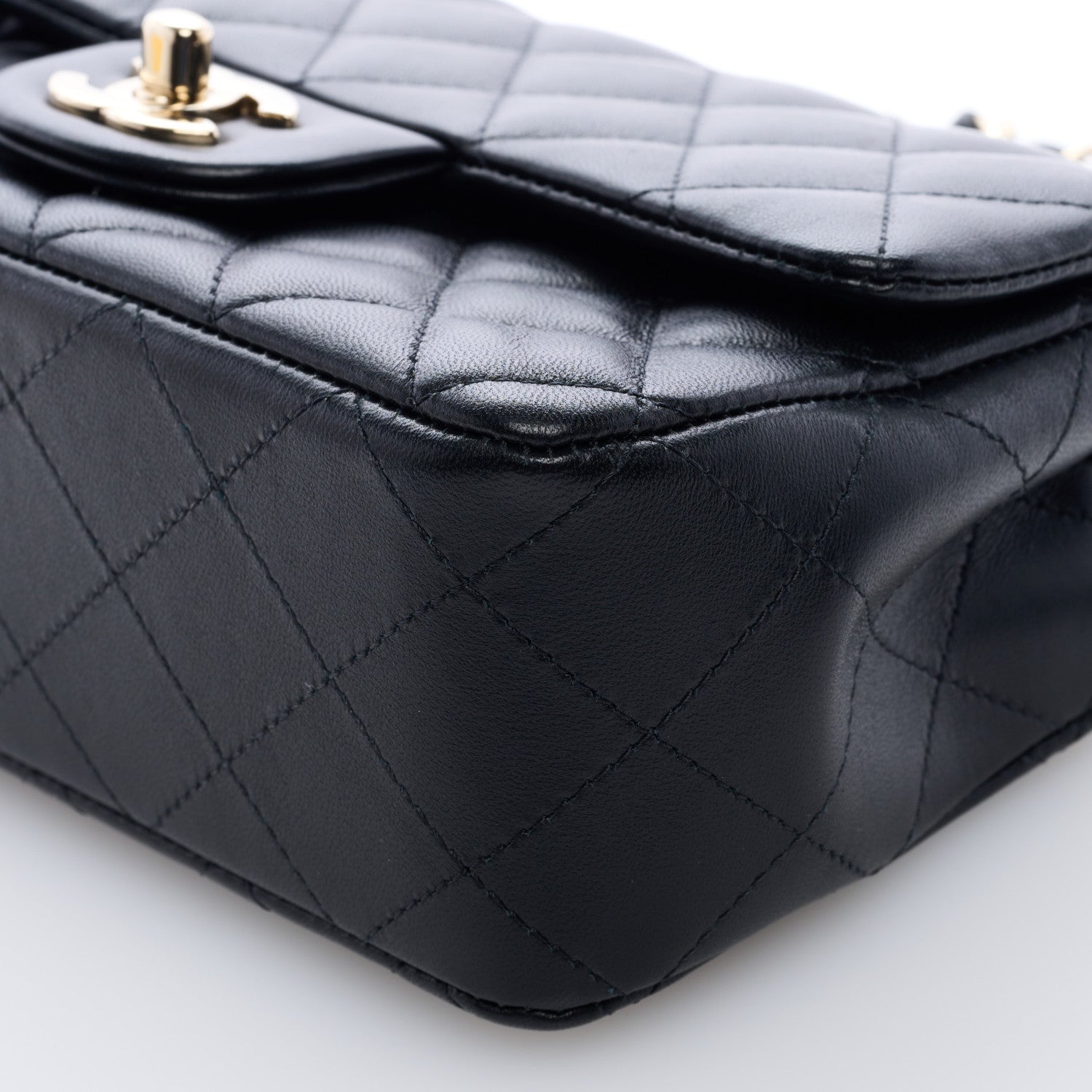 Chanel Lambskin Quilted Mini Rectangular Flap Black 8 of 8