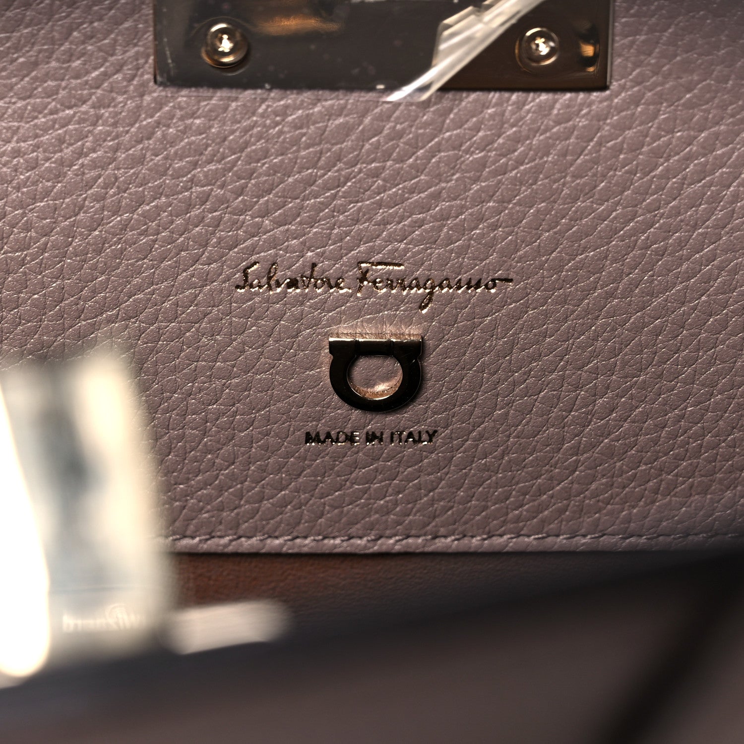 Salvatore Ferragamo Calfskin Studio Bag Caraway Seed 8 of 13