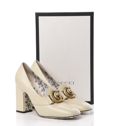 Gucci Malaga Kid GG Victoire 95mm Loafer Pumps 39.5 Vintage White 9 of 9