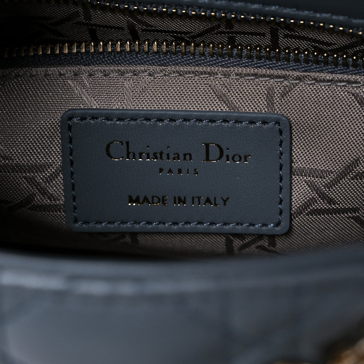 Lambskin Cannage Small My Lady Dior Blue Grey