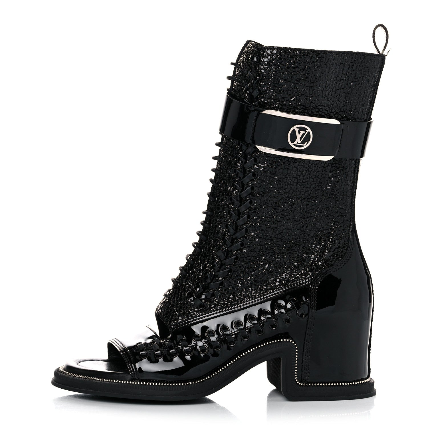 Louis Vuitton Patent Moonlight Boots 38 Black 1 of 9