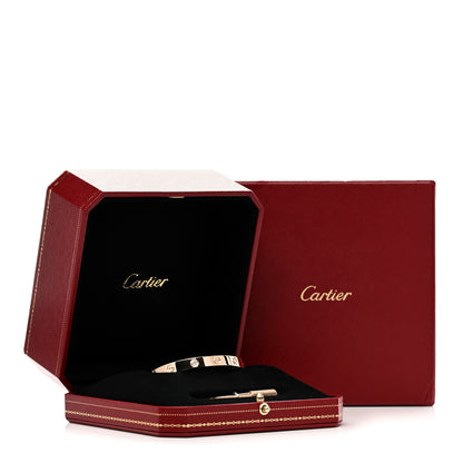 Cartier 18K Pink Gold 4 Diamond LOVE Bracelet 16 5 of 5