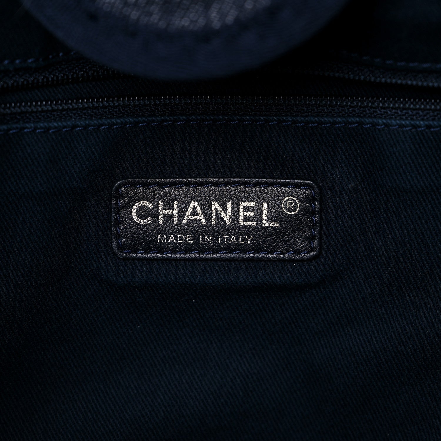 Chanel Denim Medium Deauville Tote Dark Blue 6 of 12