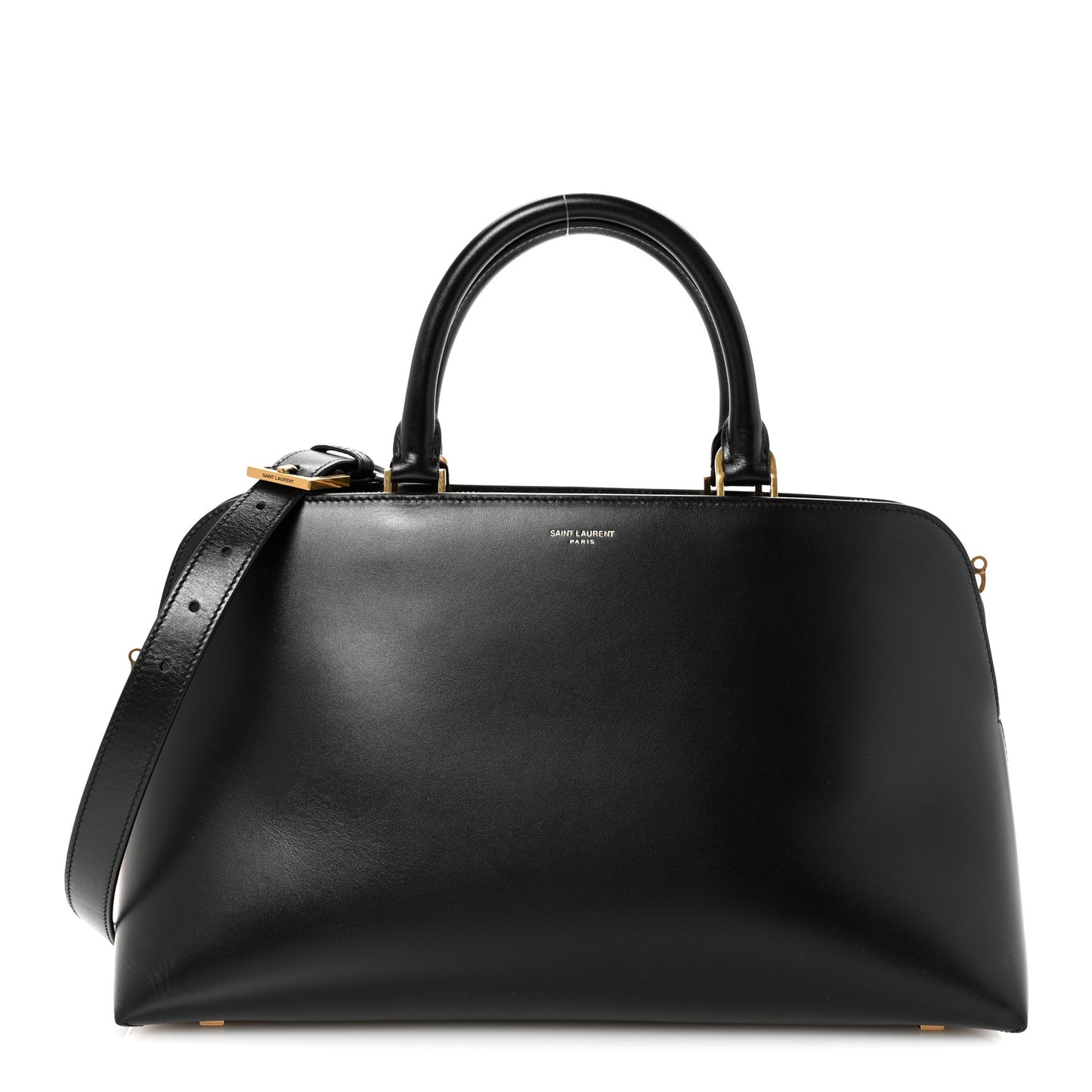 Calfskin Sac De Jour Duffle Top Handle Black