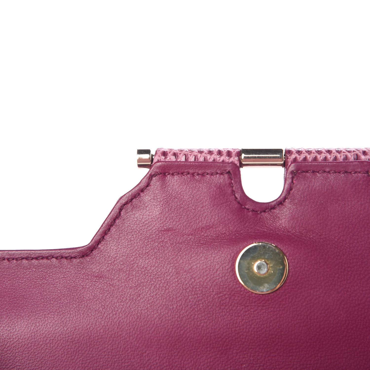 Saint Laurent Lizard Evening Clutch Pink 7 of 11