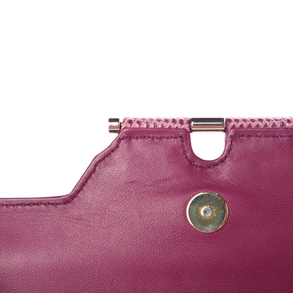 Saint Laurent Lizard Evening Clutch Pink 7 of 11