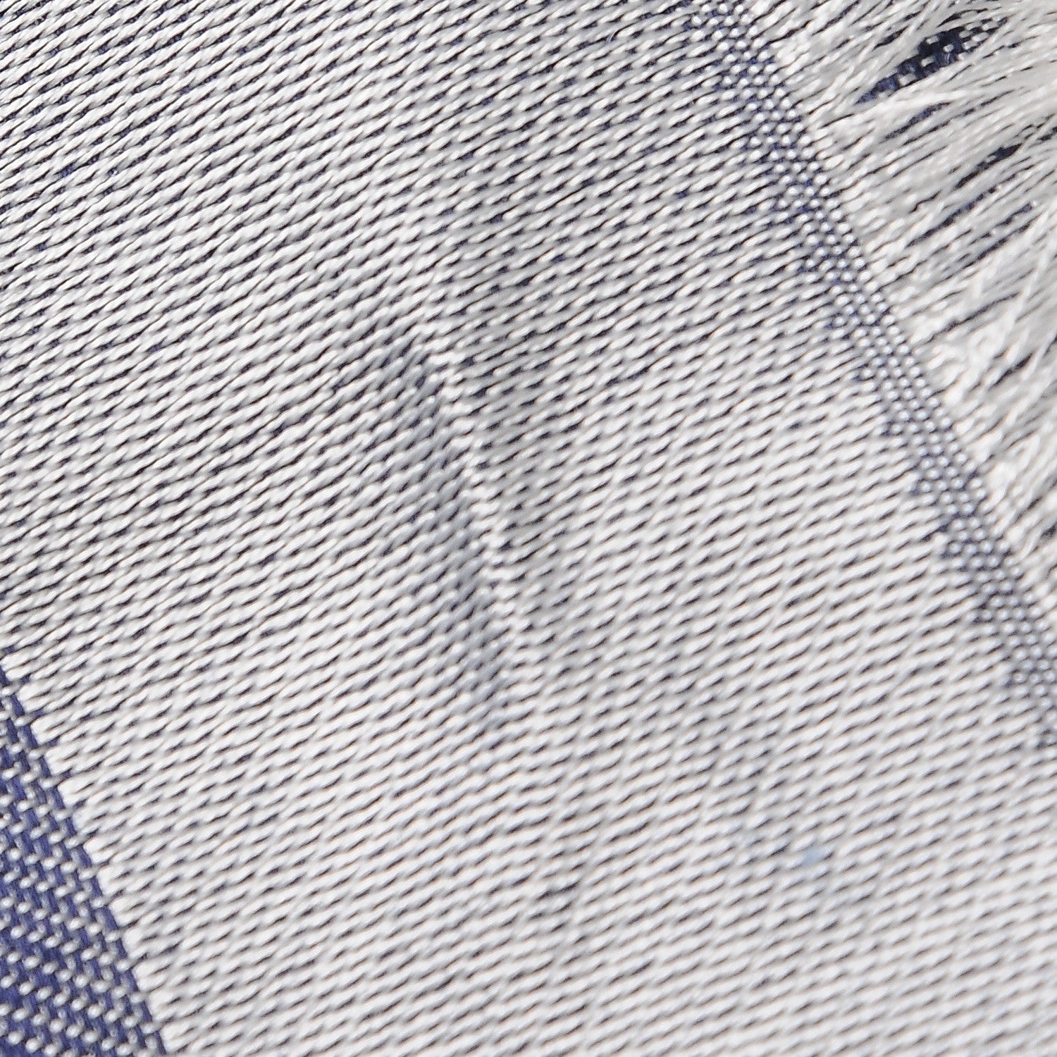 Louis Vuitton Wool Silk Monogram Denim Shawl Blue 6 of 6