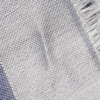 Louis Vuitton Wool Silk Monogram Denim Shawl Blue 6 of 6