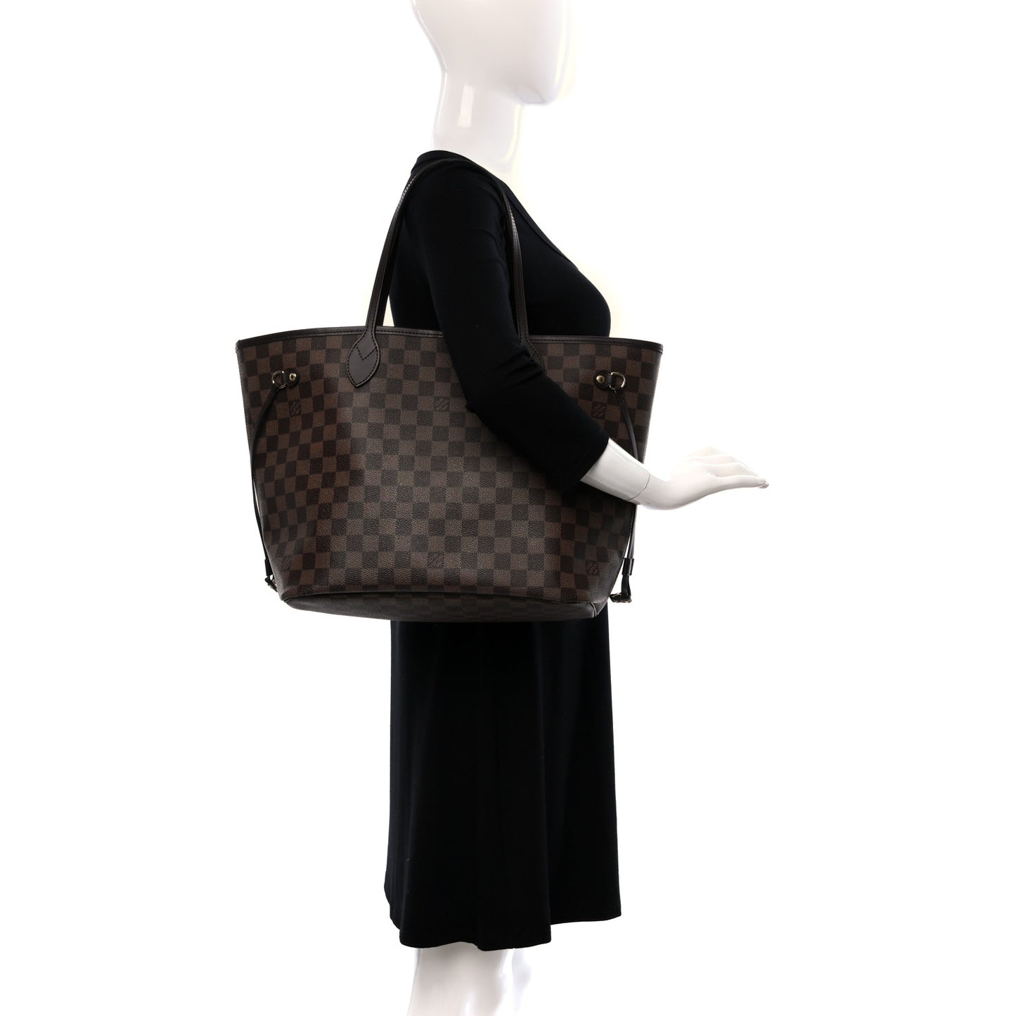 Damier Ebene Neo Neverfull MM Rose Ballerine