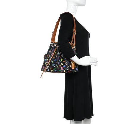 Louis Vuitton Monogram Multicolor Petit Noe Black 2 of 11