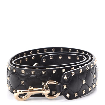 Valentino Garavani Lambskin Rockstud Spike Shoulder Strap Black 1 of 6